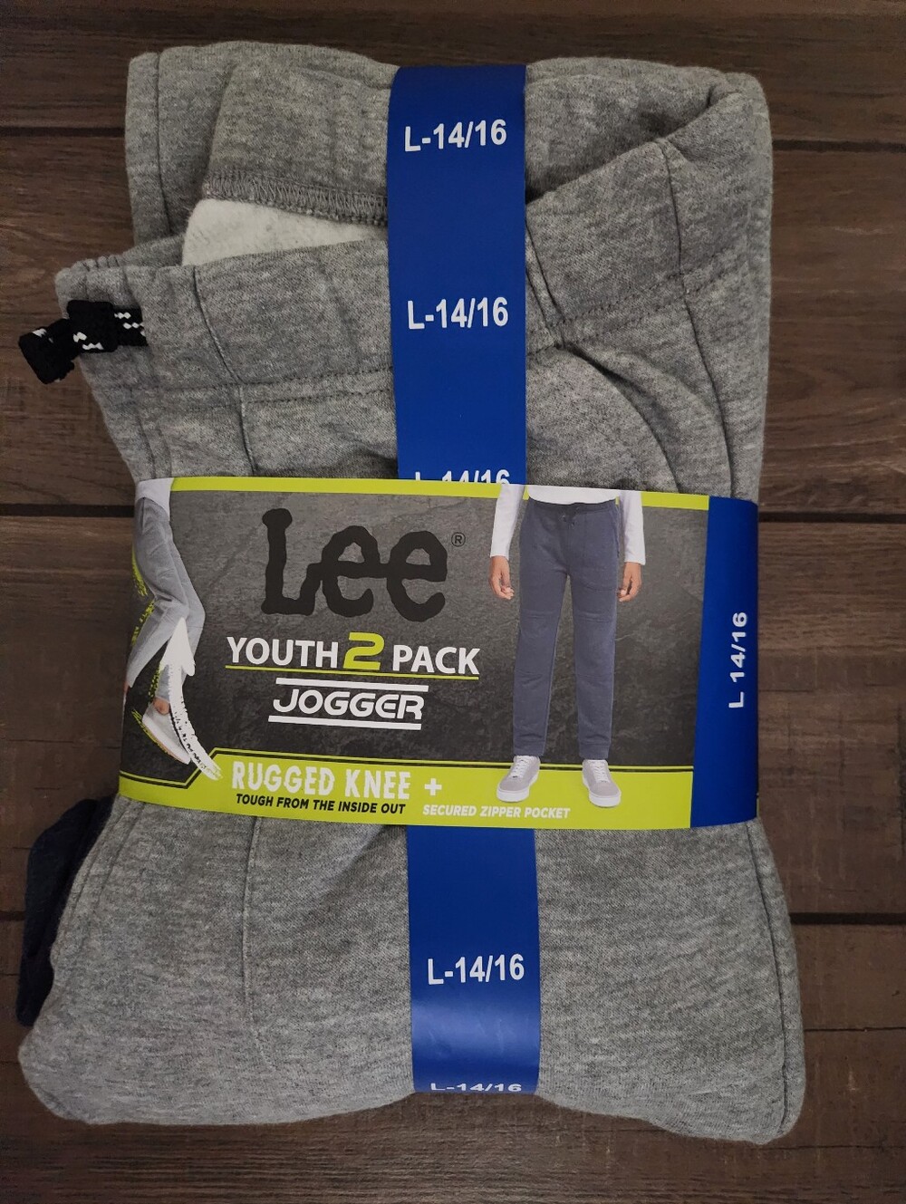 2 Pack Lee Youth Gray Jogger Sweatpants